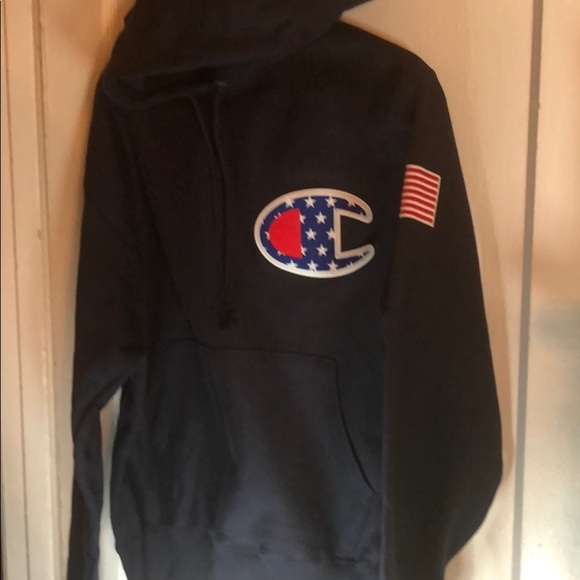 Champion X American Flag Big C Logo Sweatshirt - Picture 5 of 8